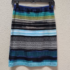 Sunny Leigh Vibrant Striped Pencil Skirt